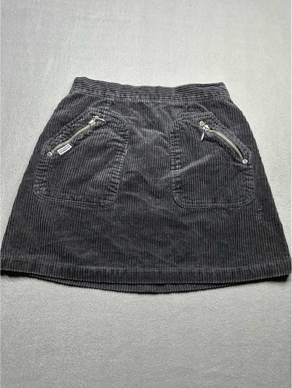 Vintage Y2K Xhilaration Black Corduroy Skirt Size XL